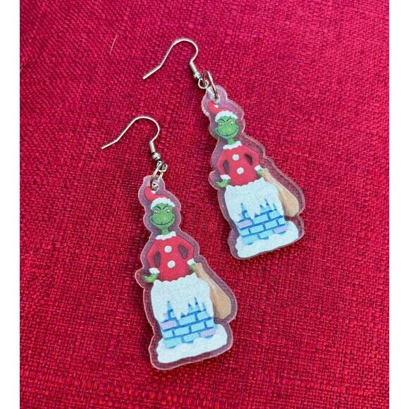 The Grinch Jewelry - The Grinch Christmas Fashion Earrings - Chimney